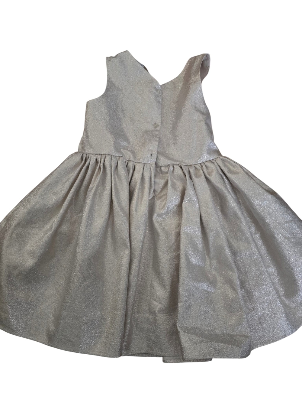 H&M Shimmery Silver Bow-Accent Formal Dress - Picture 4 of 5